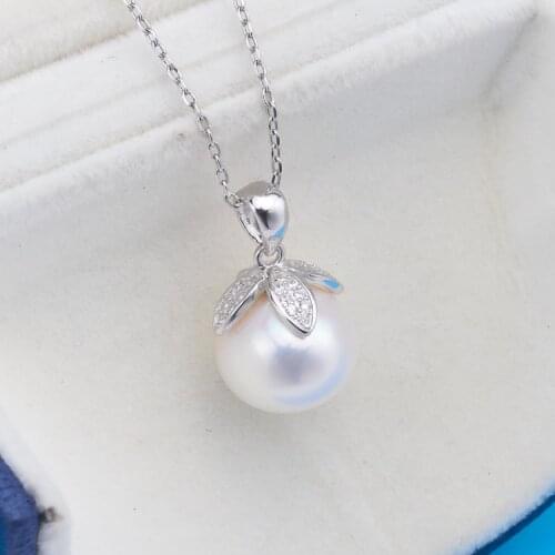 NEW 925 Sterling Silver Christmas Party Pearl Pendant Mounts Pendant Setting Findings Jewelry Parts Fittings Women Accessories