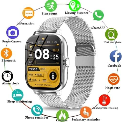 2021 New Fashion Men Smart Watch Women Bluetooth Call Waterproof Mens Smartwatch Fitness Tracker Ladies Watches For IOS Android