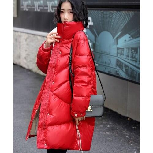 New Korean Women Winter Down Jacket Duck Down Jacket Women Warm Fashion 2020 Long Coat Female