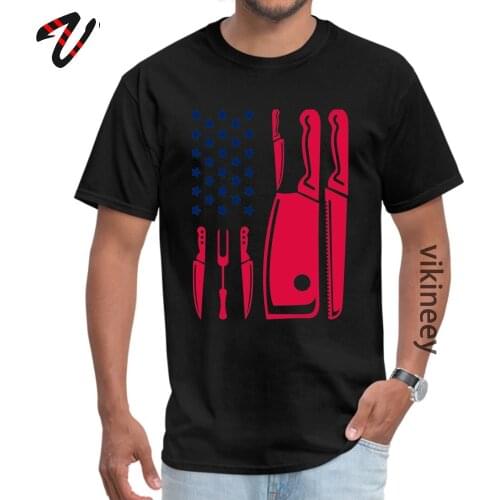 Patriotic Chef Knife Flag Tops & Tees Prevalent Round Neck Funny Reich Sleeve Pure New Zealand Men T Shirts Casual T-shirts