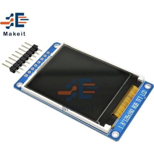 1.8 inch 1.8" 128x160 Full Color TFT LCD Display Module SPI Interface ST7735S Drive IC Replace OLED Display Board for Arduino