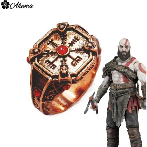 Hot Game Kratos God of War Rings Ares the Retro Snowflakes Rings for Man Cos Fashion Jewelry Accessories Halloween Gift