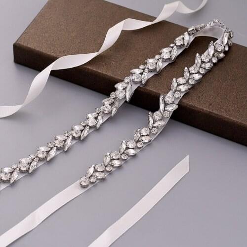 ZMS468 Shiny Full Rhinestone Bride Belt Wedding Bachelorette Birthday Party Woman Dress Accessories Simplicity Fashion Sash