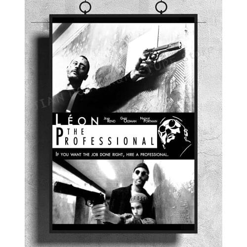 NJ802 LEON THE PROFESSIONAL Movie Wall Sticker Silk Poster Art Home Decoration