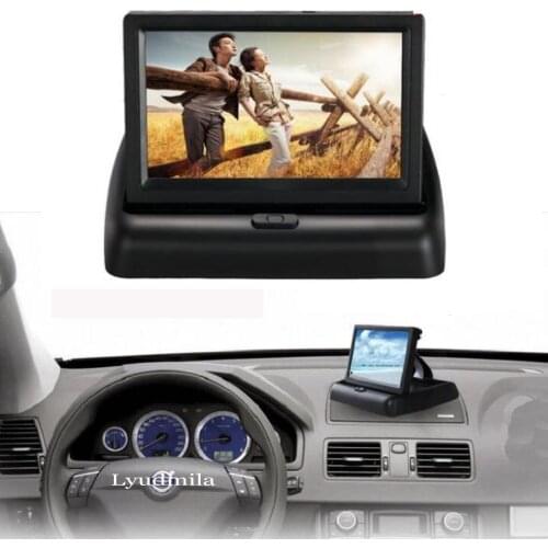 4.3 inch Foldable Car Monitor TFT LCD Display Back up Reverse Parking System for Car Rearview Camera Monitors NTSC PAL