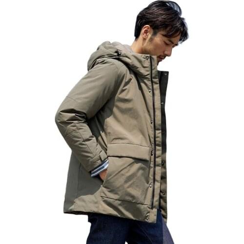 TAN BO ER Men's Down Jackets With A Hood
