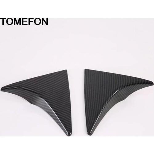 TOMEFON For Hyundai Tucson 2016 2017 2018 2019 2020 Rear Tail Window Spoiler Windshield Cover Trim Accessories ABS Carbon Fiber