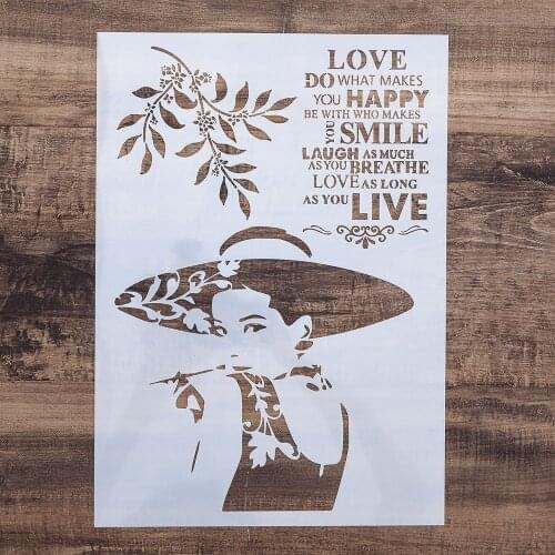 A4 A3 A2 Stencils for Wall Painting DIY Scrapbooking Photo album Paper Card Making Craft Decorative Embossing Template