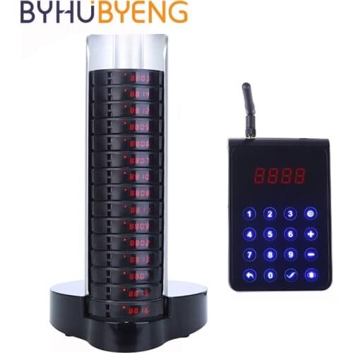 BUHUBYENG WaterProof Restaurant Pager Waiter Buzzer Wireless Calling System Coffee Shop Machine Camarero
