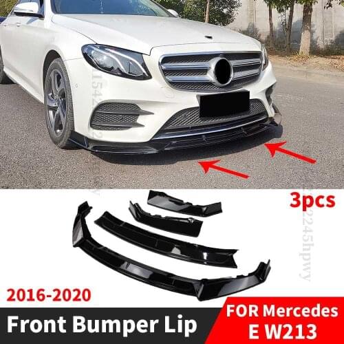 Protector Guard Decoration Tuning Accessories Splitter Front Bumper Lip Chin For Mercedes Benz E W213 2016 2017 2018 2019 2020