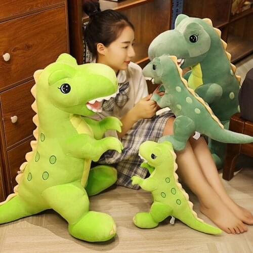 1pc Funny Dinosaur Plush Toy Soft Stuffed Cartoon Animal Tyrannosaurus Rex Doll Party Decor Boy Kids Friends Christmas Gifts