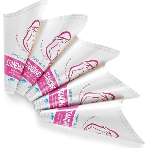 20 Pcs Disposable Female Urine Funnel Urination Device Paper Urinal for Camping Outdoor Personal Health Care TK-ing