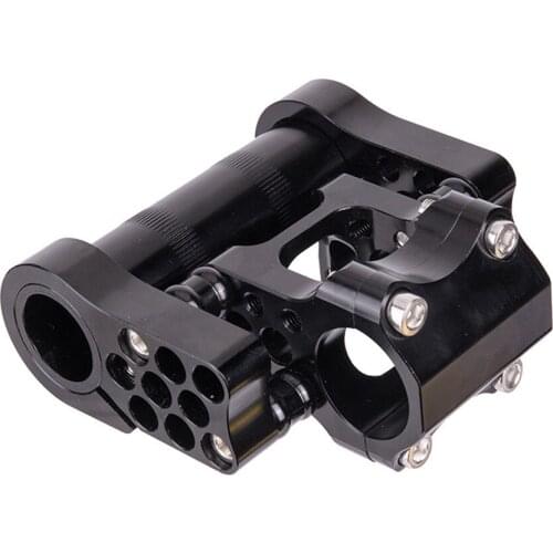 7075 Aluminum Alloy CNC Ultralight High-Strength Adjustable Folding Bike Double Stem Fitting for Folding Bicycle 25.4mm