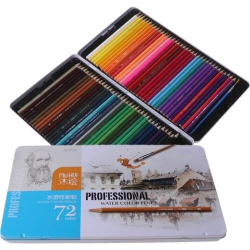 72 Pencils Oily Color Lead Paint Brush Water Soluble Colored Drawing Tool Kit K3KB