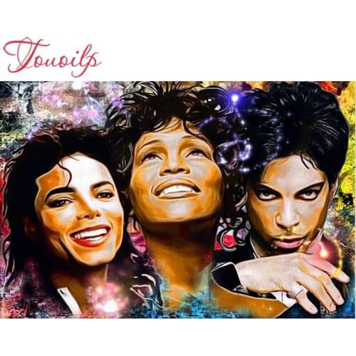 Touoilp 5D diamond embroidery square&round sets decorative diamond painting Michael Jackson Prince purple rain Whitney Houston