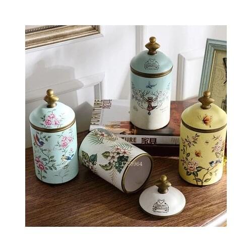 American storage tank decoration creative ceramic decoration home decoration European style porch decoration storage tank
