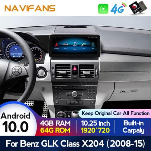 Android 10 IPS 1920*720P Car Radio Multimedia Player For Mercedes Benz GLK Class X204 2008-2015 GPS Navigation 8Core 4+64G Wifi