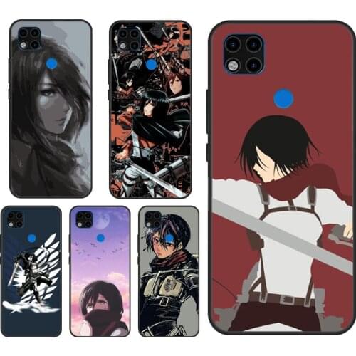 Attack On Titan Mikasa Ackerman Phone Case For Xiaomi Redmi Note 10 9 Pro 8T 9S 7A 8A 9A 9C 9T K40 Redmi Note 8 Pro Cover