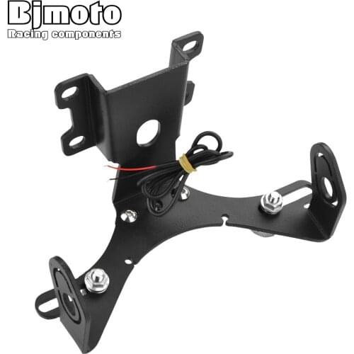 BJMOTO Motorcycle MT07 FZ07 rear License Plate Holder Bracket LED Light For Yamaha MT-07 FZ-07 2014 2015 2016-2020 MT FZ 07