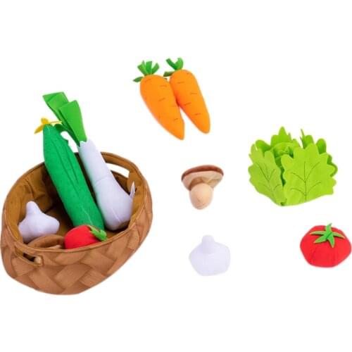 Childrens Home Toy Girl Baby Simulated Vegetable and Fruit Set Kitchen Cooking Toy Kids Perfect Gift Vegetable Set Toy