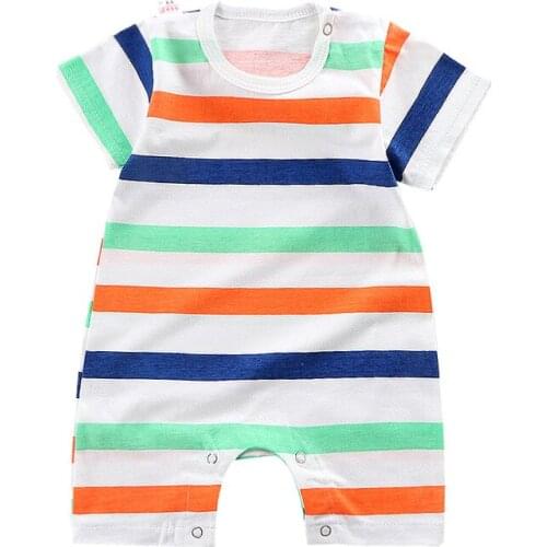ZWF779 Cotton Baby Short Sleeve Romper Baby One Piece Clothing Summer Unisex Newborn Clothes Infant Baby Girl Boy Jumpsuits