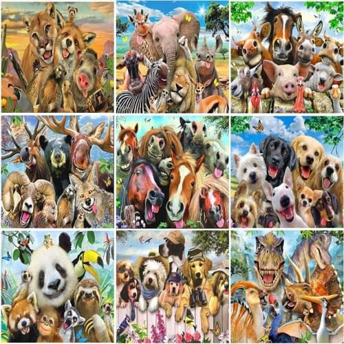 Photo Custom 5d diamond painting animal full drill round homefun Cross Stitch Diamond Mosaic dog Diamond Embroidery Home Decor