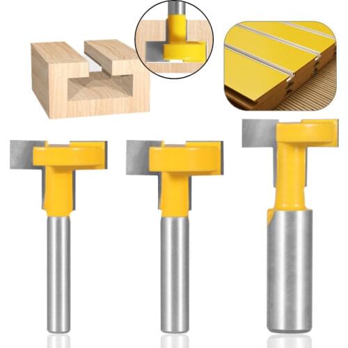 1 piece T-Slot Handle 1/2 1/4 8mm Shank Router Bits Tungsten Carbide Milling Cutters for Wood CNC Woodworking Tools Cutter