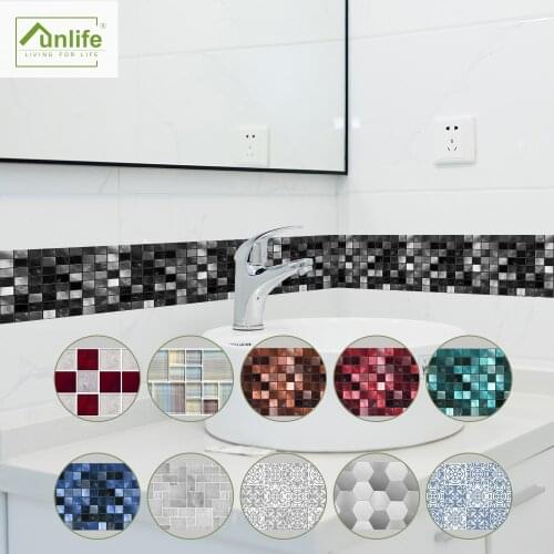 Funlife® Tile Sticker Mosaic Peel & Stick Removable Waterproof Self-Adhesive Kitchen Backsplash Decorative Home DIY Wall Sticker