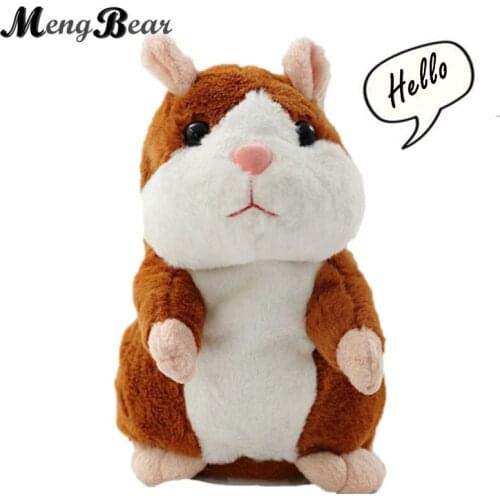 Talking Hamster Mouse Pet Plush Toy Learn To Speak Sound Electric Record Hamster Educational Children Kids Stuffed Toy Gift 15cm