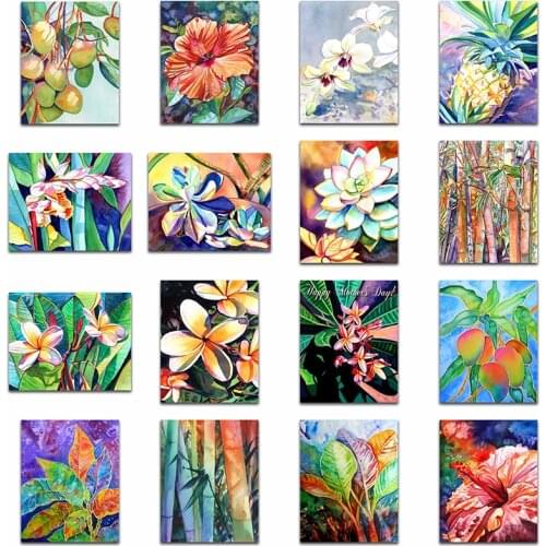 Full Round Diamond mosaic flowers Full Square Diamond painting orchid 5D DIY Diamond embroidery Cross stitch Fruits