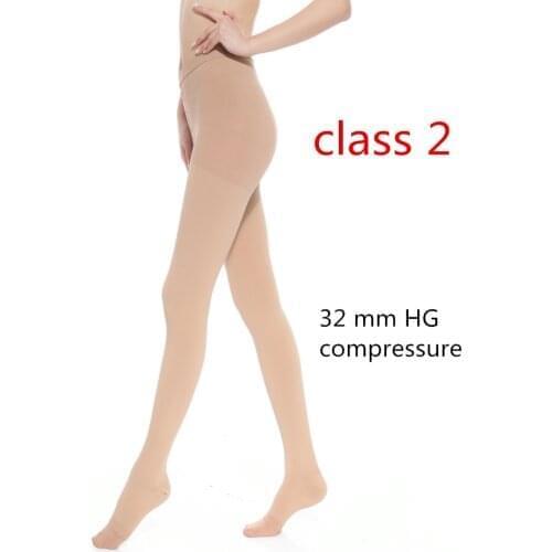 Women Men Plus size Varicose veins 30 mm Hg Medical Pressure CLASS 2 Nylon Pantyhose Compression Stockings Tights