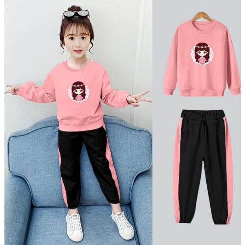 Big Girls Clothing Sets Autumn Spring Toddler Girls Clothes Kids Tracksuit Suit Children Clothing 3 4 5 6 7 8 9 10 11 Year Old