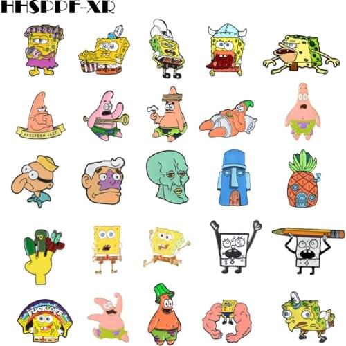 Creative Cartoon Character Alloy Brooch Ins Fashionable Yellow Pineapple House Cute Anime Jewelry Gifts For Children And Friends