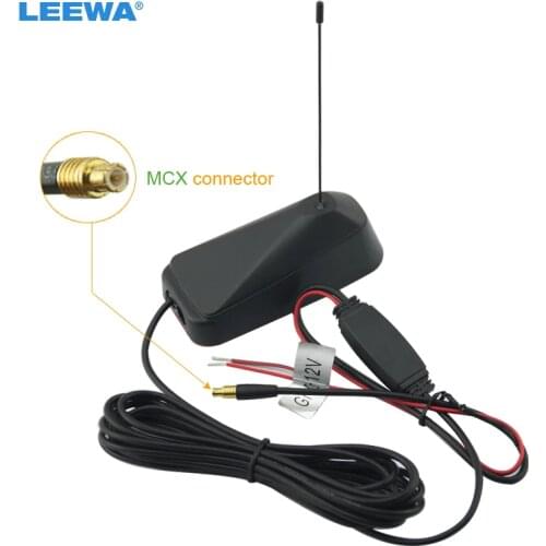 LEEWA Car MCX Active TV antenna with built-in amplifier #CA945