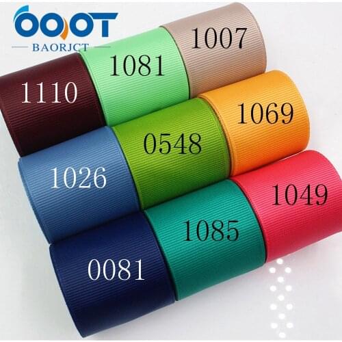 OOOT BAORJCT 176065 38mm 10yard Solid Color Ribbons Thermal transfer Printed grosgrain Wedding Accessories DIY handmade material