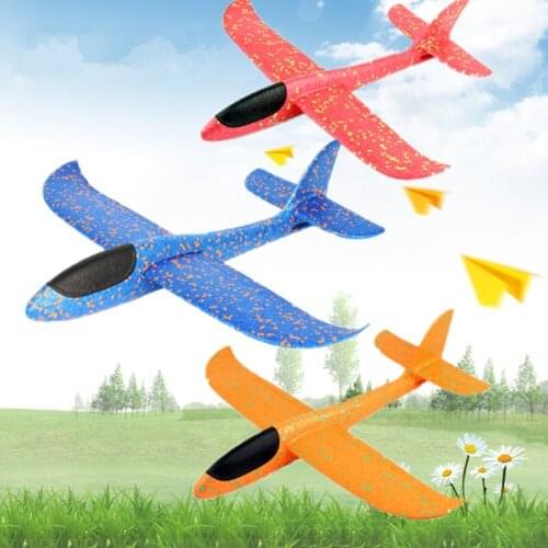 Big Size 48cm Hand Throw Flying Glider EPP Foam Plane Aeroplane Flying Model Gliders Airplane Toys for Children Gift DIY Toy