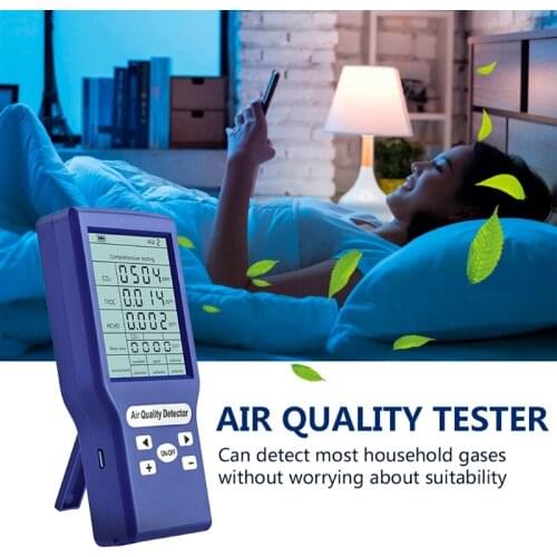 Air Quality Monitor Excellent Tester For CO2 Formaldehyde TVOC PM2.5/PM10 Home Multifunctional Air Gas Detector Real Time Data