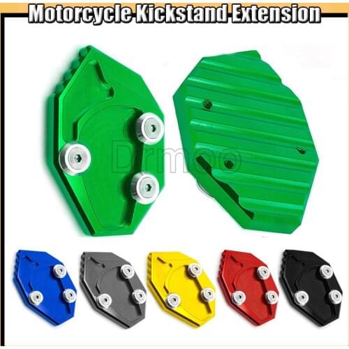 Motorcycle CNC Alumnium Kickstand Enlarger Plate Side Stand Extension Pad For Kawasaki ZX14R GTR1400