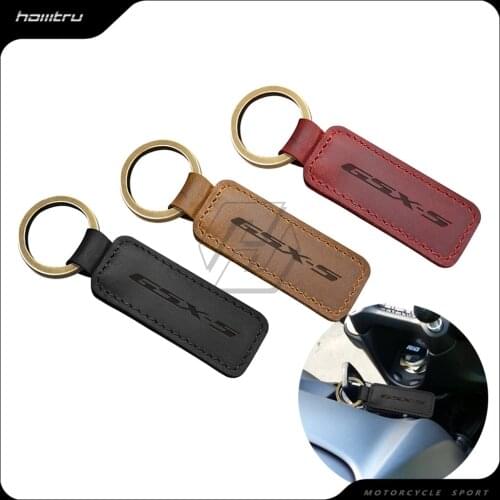 Motorcycle Cowhide Keychain Key Ring Case for Suzuki GSX-S 300 750 1000 GSX-S750 GSX-S1000 KATANA