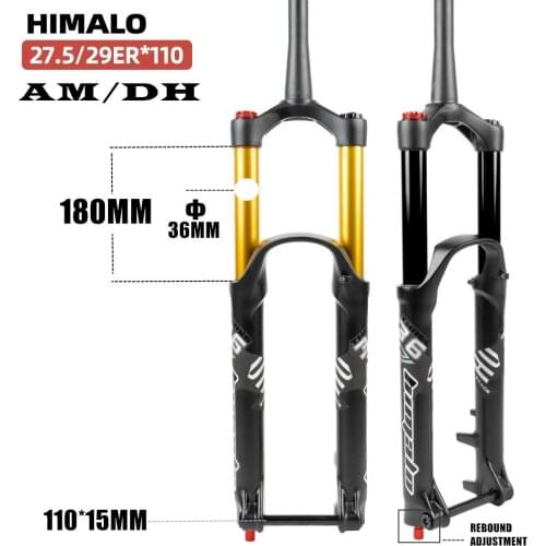 MTB Bike Mountain Bicycle AM DH Hydraulic Air Suspension Fork 27.5/29 Boost Thru Axle 110*15MM Travel 160MM Shock Absorber