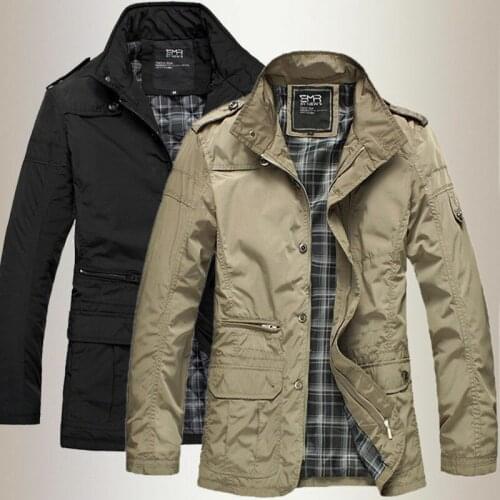 2021 Hot Fashion Spring Mens Jacket Overcoat Coat Warm Casual Outwear Military Oversized Coat for Loose Fitting Thin Money