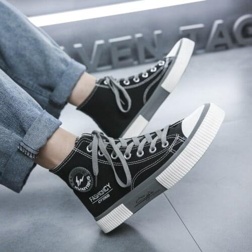 Men Casual Shoes New Lace-up Student Canvas Shoes Shoes Men Fashion Sneakers Hot Sale Outdoor Breathable Shoes Zapatos de hombre