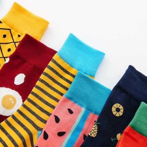 Cartoon Socks funny strawberry harajuku style women kawaii cute calcetines designer woman femme chaussette meias cotton sock