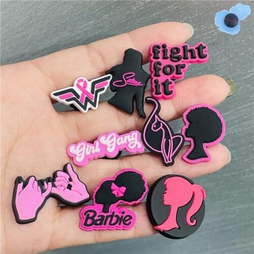 Single Sale Singer Girls Fight For It Garden Shoes Charms Buckle Clog Backapck Fit Wristbands Shoe Decorations Croc Jibz