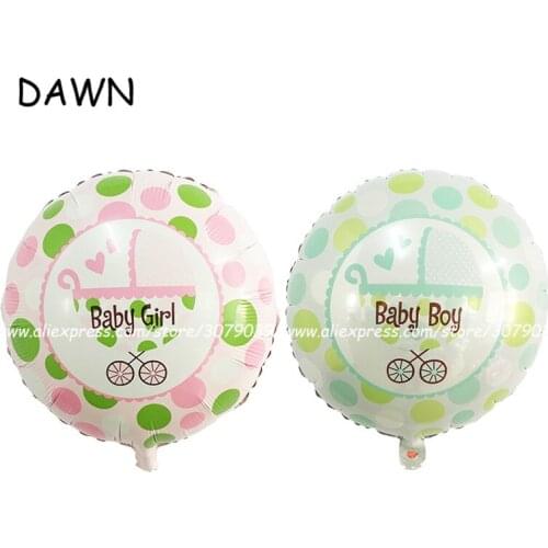 Wholesale 50pcs/lot 18 inch cartoon baby carriage balloon birthday party decorating balloon child one year old toy balloons