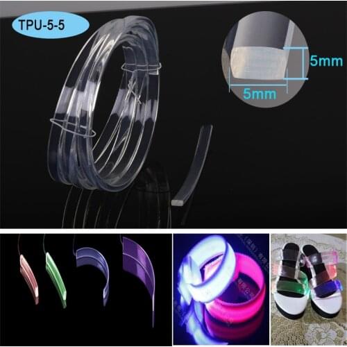 Rectangle shape square side light plastic optical fiber cable for lighting