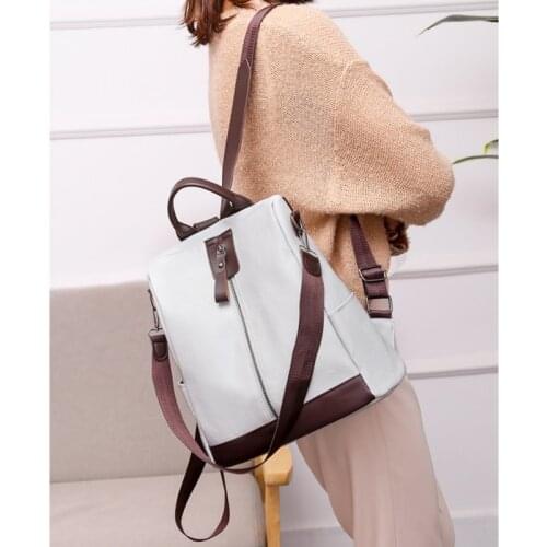 Women Vintage Soft Leather Backpacks Ladies Large Capacity School Bags For Teenage Girls Travel BackPack