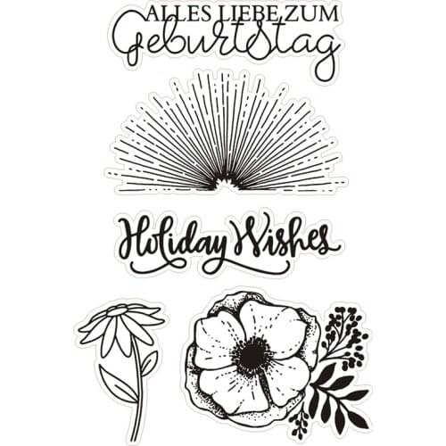 Flower Series Clear Stamps Scrapbooking Rubber Stamp Handmade DIY Decoration Craft Supplies Stamps for Card Making Silicone New