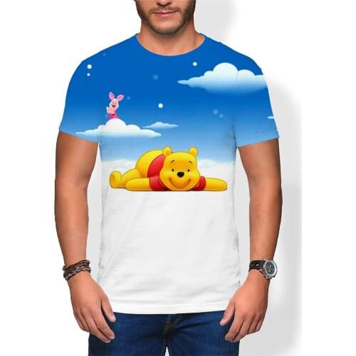 Winnie the Pooh Sports Kids Boy cute Short t-shirt print Anime clothes t shirt for men gym clothing tops Womens t-shirts Mens