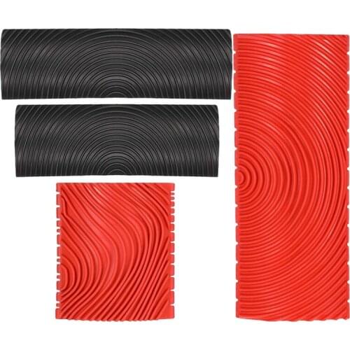 TOP 4 Pcs Rubber Wood Grain Graining Pattern DIY Grain Painting Tool Wood Graining Painting Tool Household Wall Art Paint